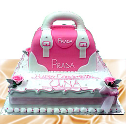 prada bag shape cake
