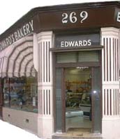 Edwards Bakery outside shop - Serving de London community since 1908