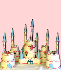 castle wedding cake