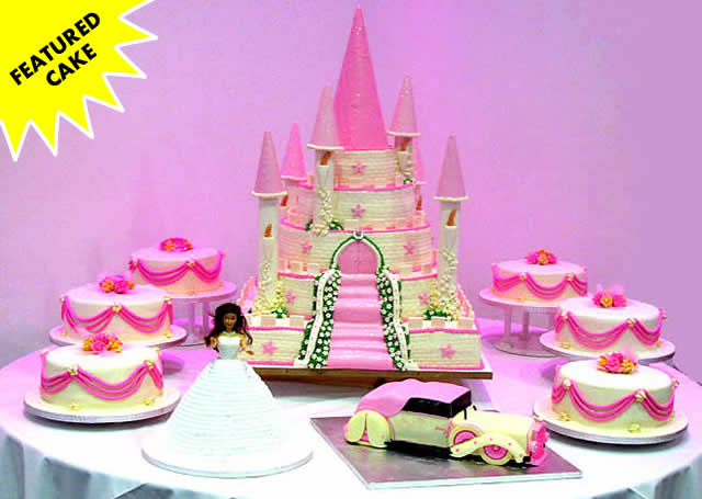 petal 3 tier wedding cake