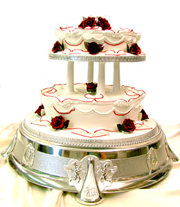 round 2 tiers wedding cake