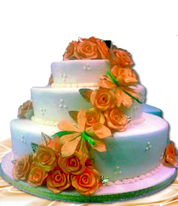 flowers 3 tier wedding cake