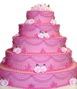 roun d 5 tiers wedding cake